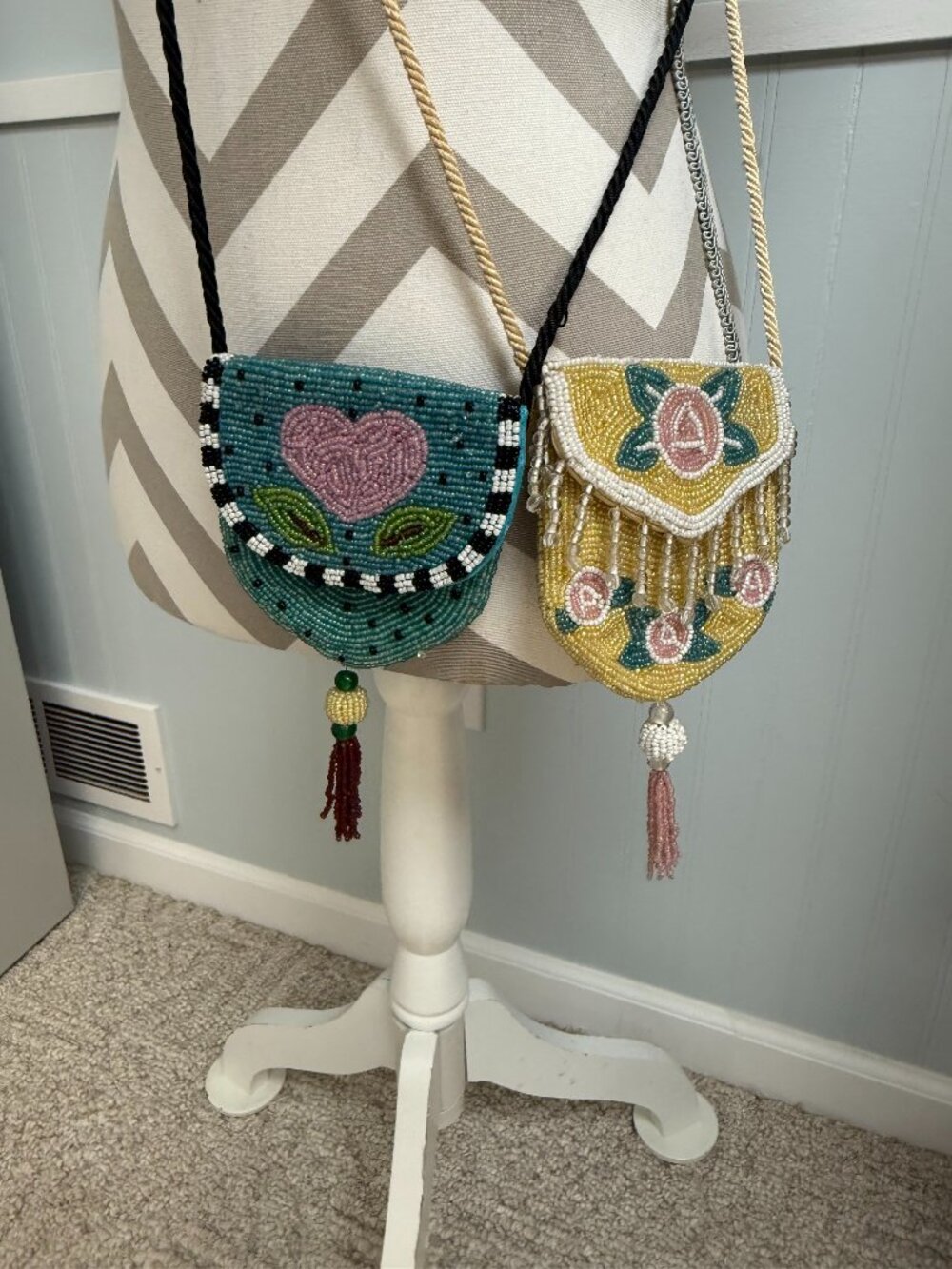 Mary Engelbreit Beaded Cross bodies Vintage Pair